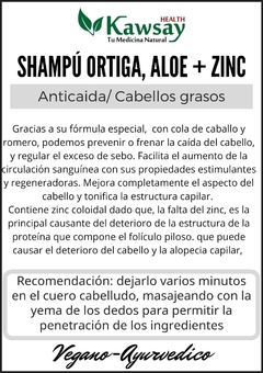 Shampú Natural con Ortiga y Aloe Vera + Zinc - tienda online