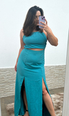 Vestido com Fenda Helena
