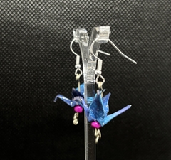 Aretes Origami Grulla Largo - PM2 creaciones