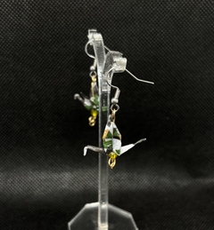 Aretes Origami Grulla Largo