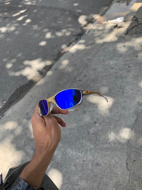 DoubleX 24k - neon blue brilho reto