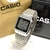 Relógio Casio vintage word time prata novo - Mcz relógios