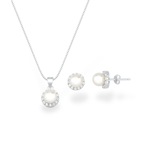 Conjunto de Prata de Pérola - comprar online