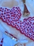 Conjunto Bela Personalizável | Tule Branca com corações vermelhos| Tamanho M