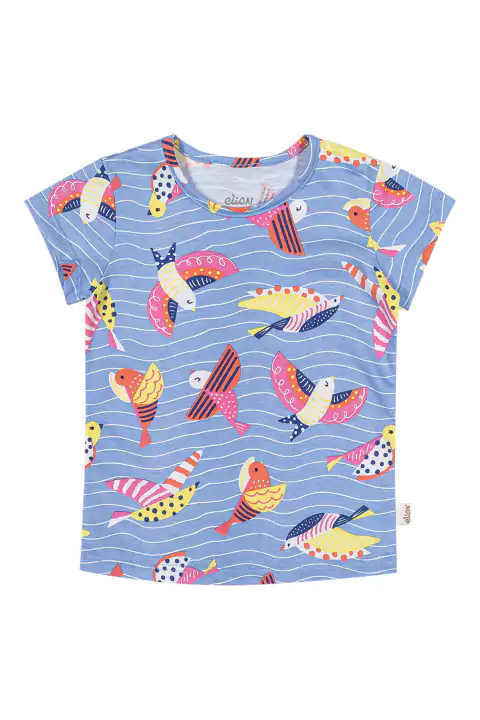 Blusa Feminina Infantil Primeiros Passos - Passarinho Lilás