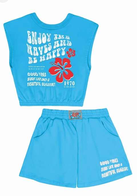 Conjunto Infantil Feminino Catavento Blusa Muscle Tee