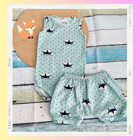 Conjunto Regata e Short - Raposinha