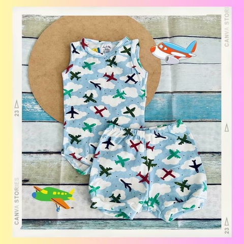 Conjunto Regata e Short - Aviãozinho