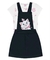 Conjunto Blusa e Salopete Marie Branca - Disney Marie