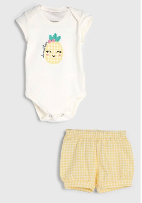 Conjunto Brandili Body e Short Abacaxi