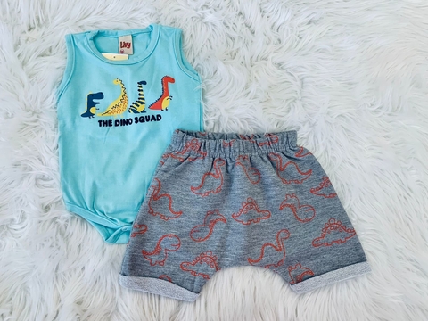 Conjunto Livy - Body e Short Saruel - Dino Squad Verde