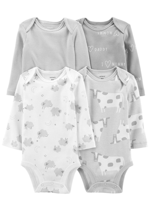 Kit Body Carter's Manga Longa Vaquinha