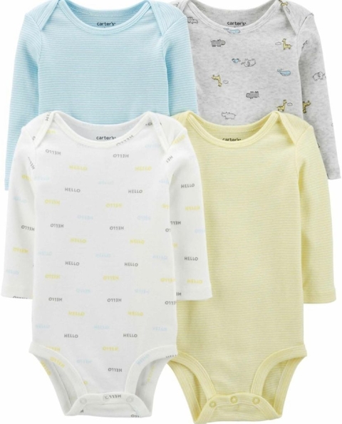 Kit Body Carter's Manga Longa - 4 peças - Animais