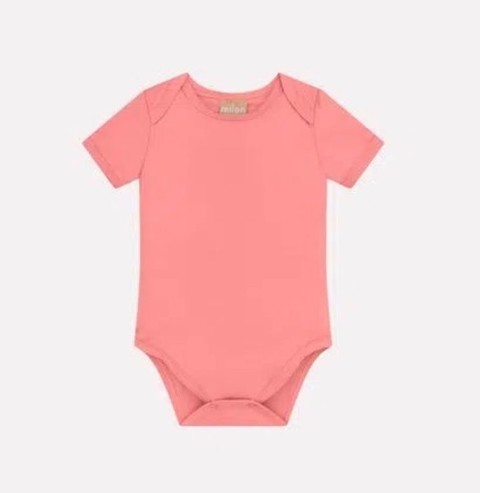 Body Bebê Milon Cotton Rosê Liso