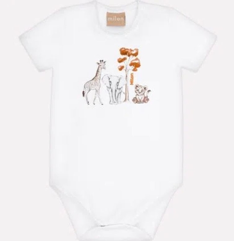 Body Bebê Milon Cotton Safari