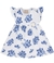 Body Vestido Bebê Milon Floral off e azul