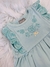 Vestido Bebê Milon Verde agua bordada - loja online