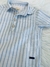 Camisa Social Milon Linho Listrada off e azul - loja online