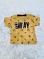 Camiseta Baby Masculina Milon Meia Malha On my Way Mostarda - comprar online