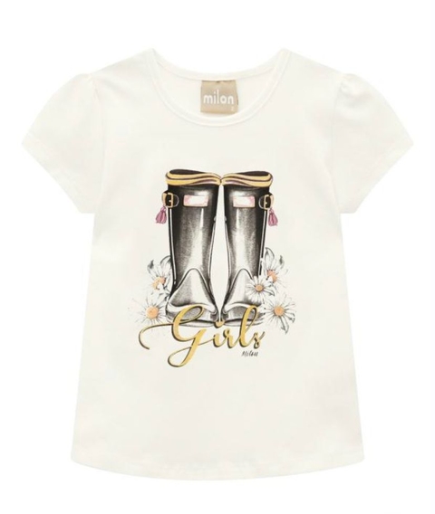 Blusa Milon Girls Botas - Bege