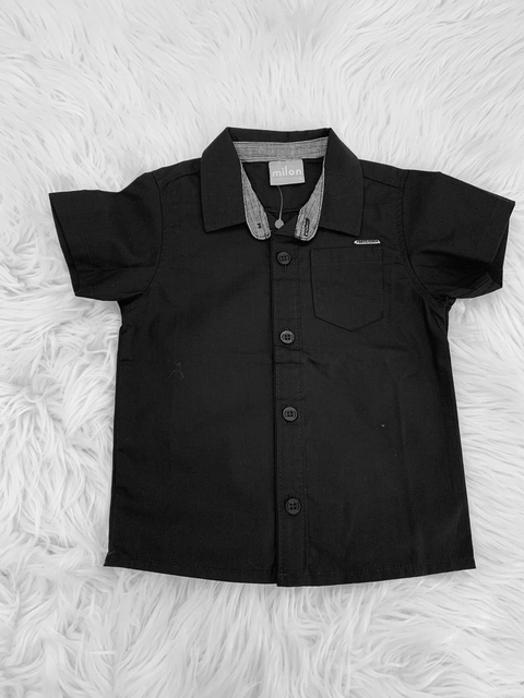 Camisa Social Milon Preta lisa
