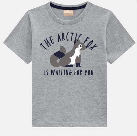 Camiseta Baby Masculina Milon The Arctic Fox Cinza