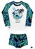 Moda Praia - Fakini Kids - Conjunto Camiseta e Sunga Surfing Branco e azul