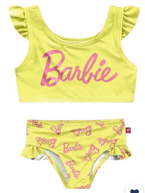Barbie - Conjunto Biquíni Moda Praia Barbie Amarelo