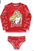 Moda Praia - Barbie - Conjunto Blusa Manga Longa e calcinha Barbie Vermelho