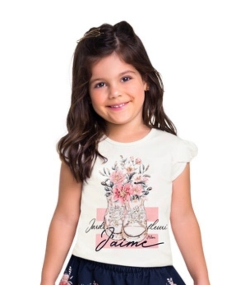 Blusa Milon Floral J'aime com apliques