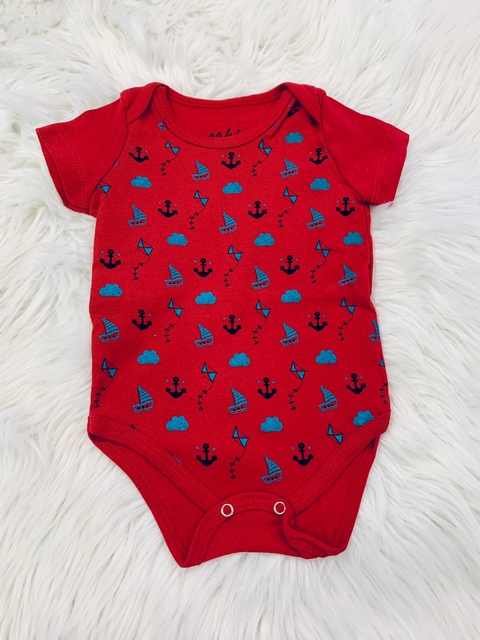 Body manga curta Viki vermelho