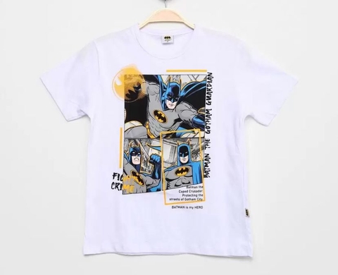 Camiseta Fakini Batman historia em quadrinhos branca