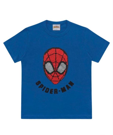 Camiseta Fakini Homem Aranha Interativa - Azul