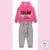 Conjunto Moletom Piradinhos peluciado - Blusa com Calça - Confeti Rosa