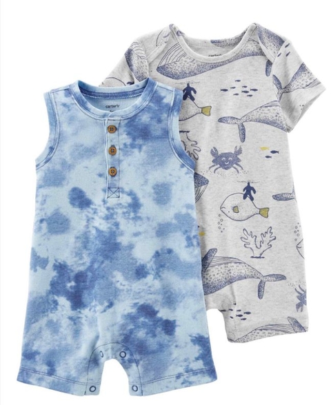 Kit Romper - Fundo do mar meninos