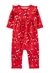 Macacão Carters floral vermelho