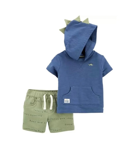 Conjunto Carter´s - 2 peças - Dino Capuz