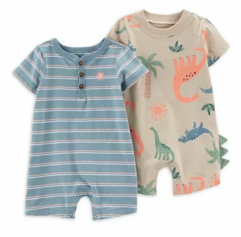 Kit Romper - Dinossaurso Bege
