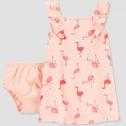 Vestido Carter´s com calcinha - Flamingo Salmão