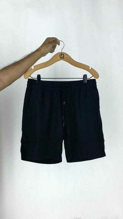 BERMUDA LINO ELASTIC NEGRO - tienda online