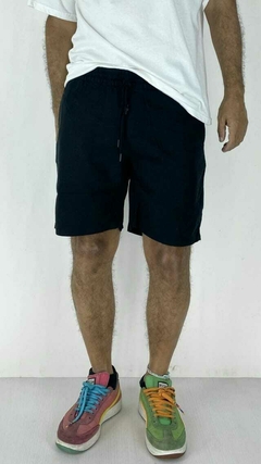 BERMUDA LINO ELASTIC NEGRO