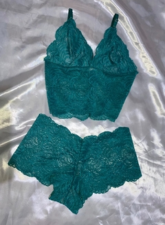 Conjunto espera marido verde