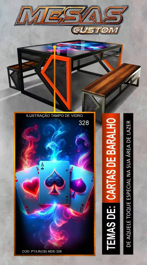 TEMAS: CARTAS DE BARALHO BANCO ACABAMENTO TABACO - comprar online