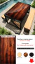 Imagem do MESA PRETO COM COBRE / TEXTURAS: MADEIRAS