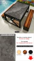 MESA PRETA COM COBRE - TEMAS (CIMENTO QUEIMADO) - loja online