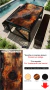 MESA PRETO COM COBRE / TEXTURAS: MADEIRAS - Util casa e jardim