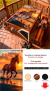 MESA MARROM COM BEGE - TEMAS: CAVALOS (ACABAMENTO TELA INDUSTRIAL) - Util casa e jardim