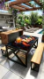 MESA PRETO COM COBRE / TEXTURAS: MADEIRAS - Util casa e jardim