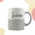 Caneca Geométrica Personalizada com Nome – Estilo Moderno e Sofisticado