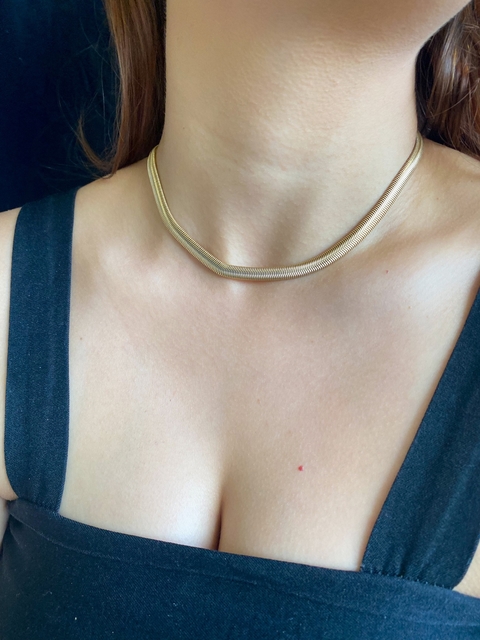 CHOKER FIO ALEMÃO DOURADO